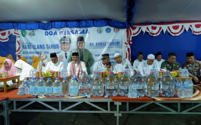 Pengajian akbar, dzikir sholawat nariyah dan doa bersama dalam rangka HUT Desa Manunggal Jaya