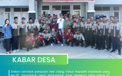 Pemerintah Desa Manunggal Jaya dan Ketua RT Memeriahkan Upacara HUT RI ke-78