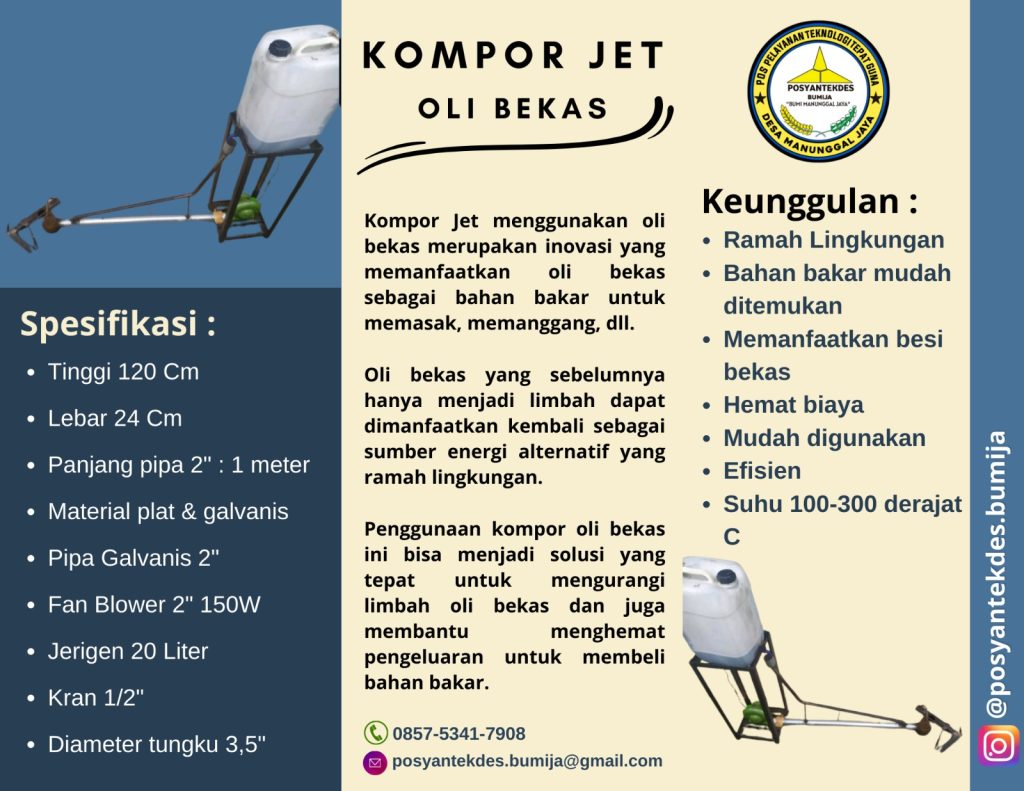 Kompor Jet Menggunakan Oli Bekas Kompor Jet Menggunakan Oli Bekas